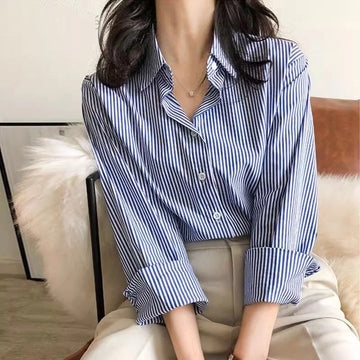 Classic striped women's blouses